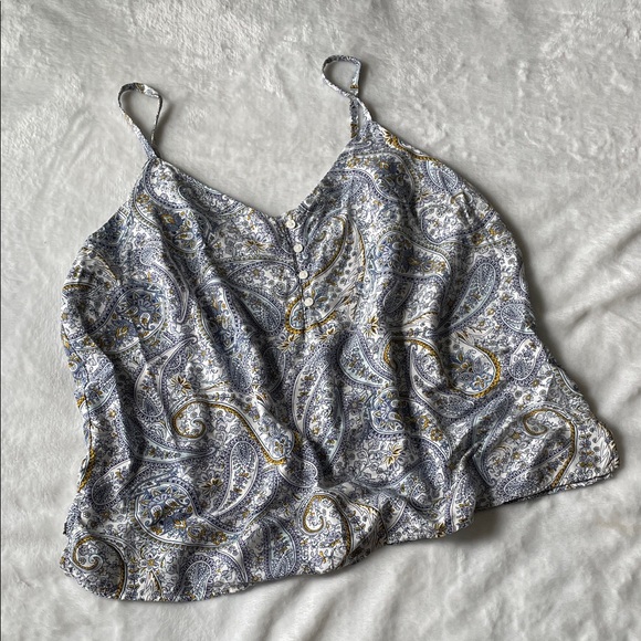 Old Navy Paisley Camisole in Blue and Gold - Picture 1 of 3